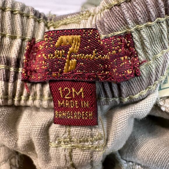 7 for All Mankind Jogger Pants Infant 12M Green Camo Elastic Waistband Stretch - Picture 5 of 8